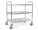 DESSERTE CHARIOT INOX 3 NIVEAUX