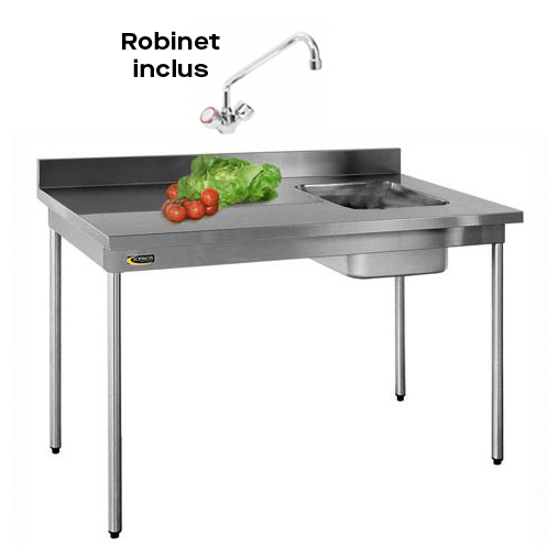 TABLE DU CHEF L 1200 AVEC/SANS ETAGERE (CONFIG SELON DISPO)