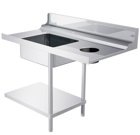 TABLE D'ENTREE LISSE LAVEUSE AVEC BAC  + DOUCHETTE (CONFIG SELON DISPO)